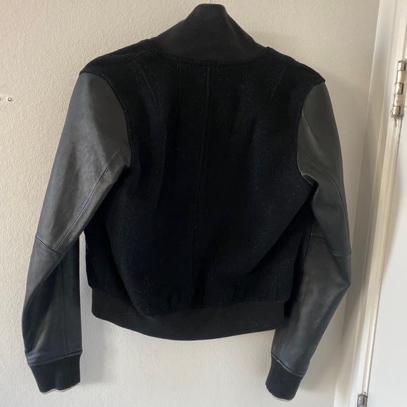 Rag & bone wool and leather bomber jacket - Picture 2 of 6